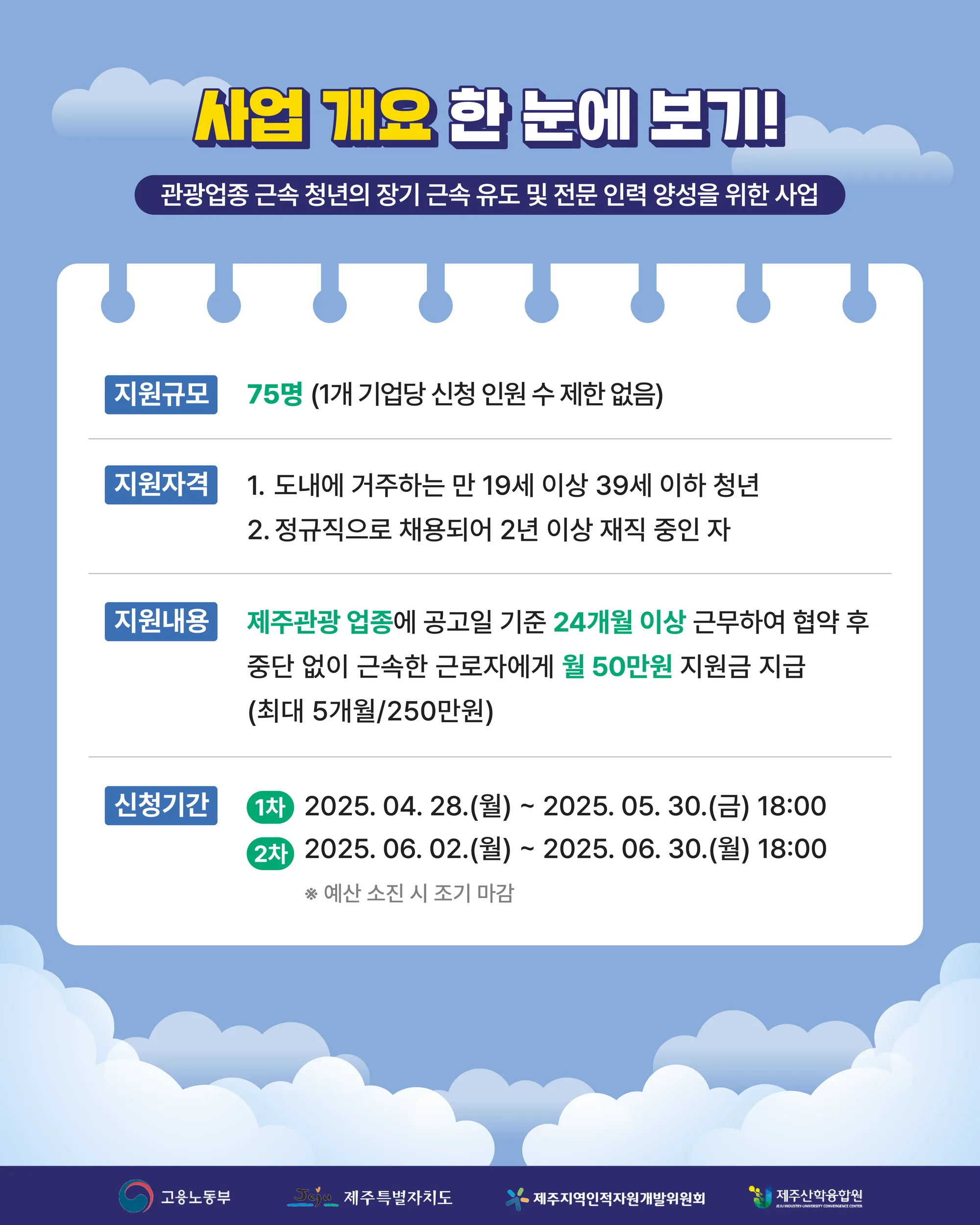 2025년 제주지역혁신 프로젝트 장기재직자 우대지원사업 이미지 1