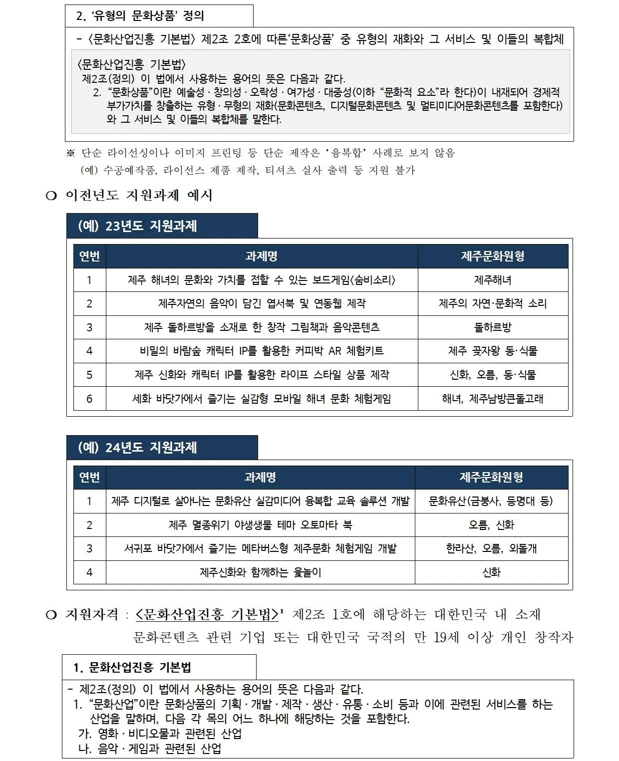 제주형 융복합 문화콘텐츠 상품제작지원사업 이미지 1