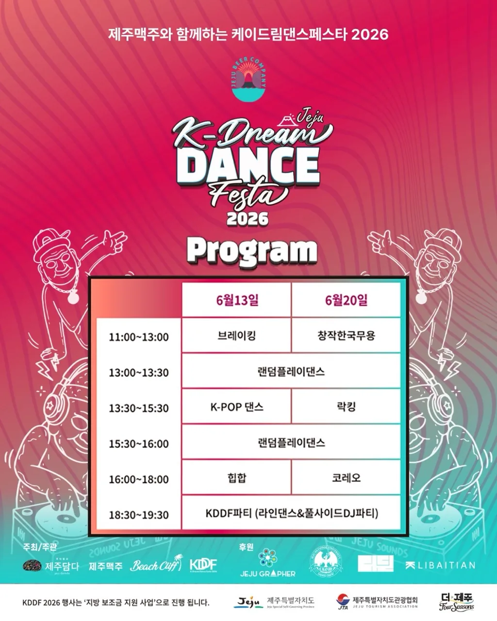 K-Dream Dance Festa JEJU 2026 무료 댄스 워크숍 이미지 2