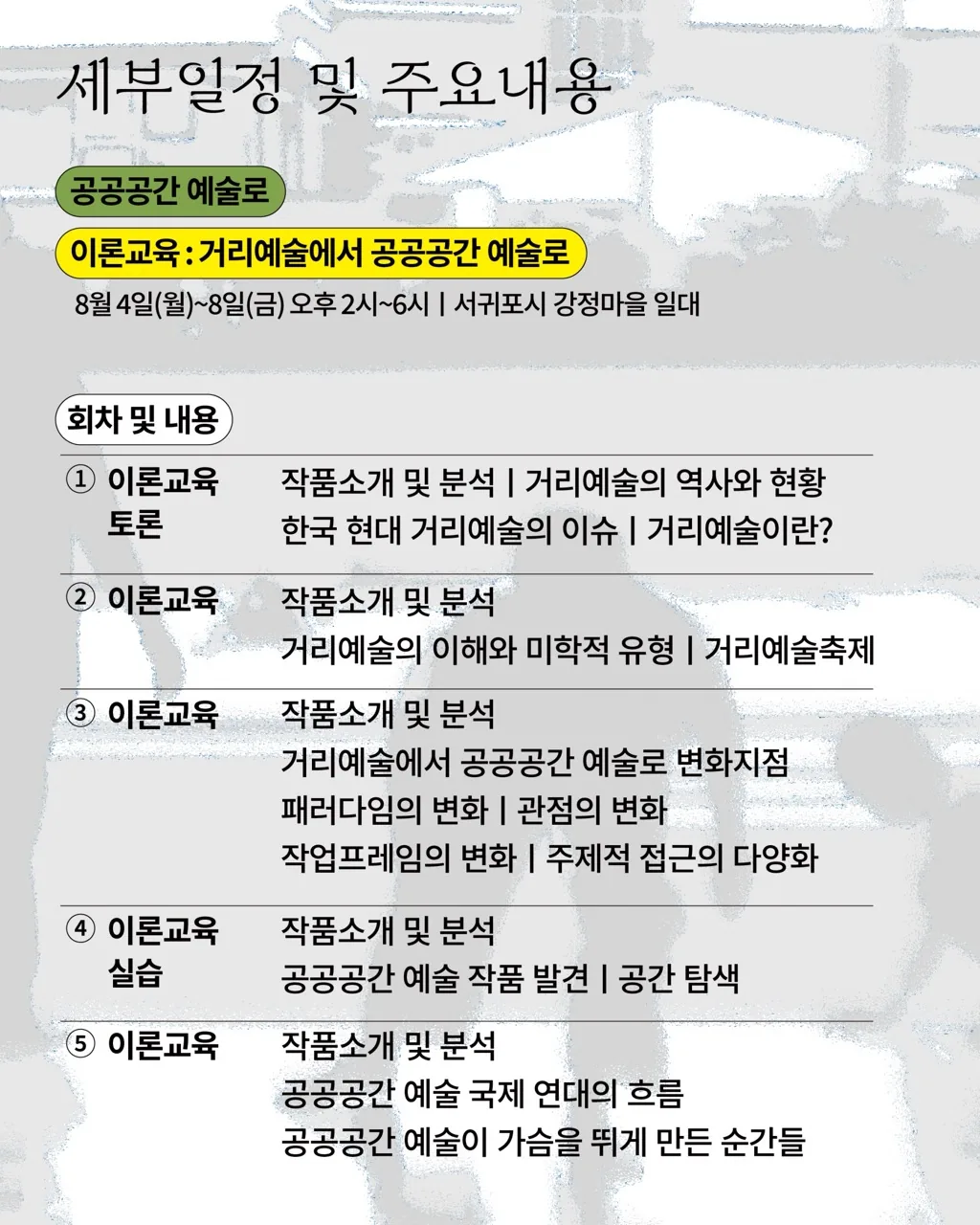< 공공공간 예술로 : 흐르는 기억, 일렁이는 도시 > 참여 예술인 모집 이미지 7