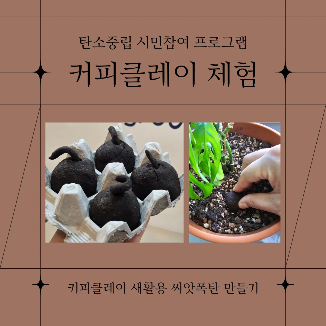 탄소중립 시민참여 프로그램 <커피클레이 새활용 씨앗폭탄 만들기>