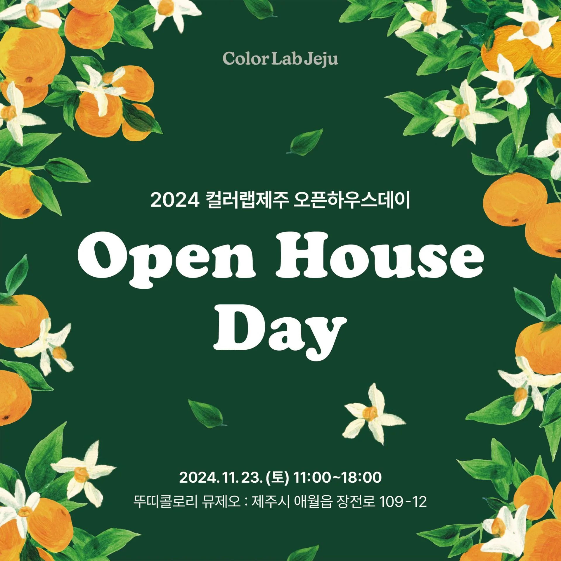 2024 컬러랩제주 오픈 하우스 데이