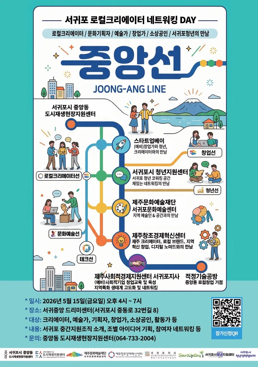 [서귀포시 중앙동 도시재생현장지원센터] 5월 로컬크리에이터 네트워킹 DAY "중앙선"