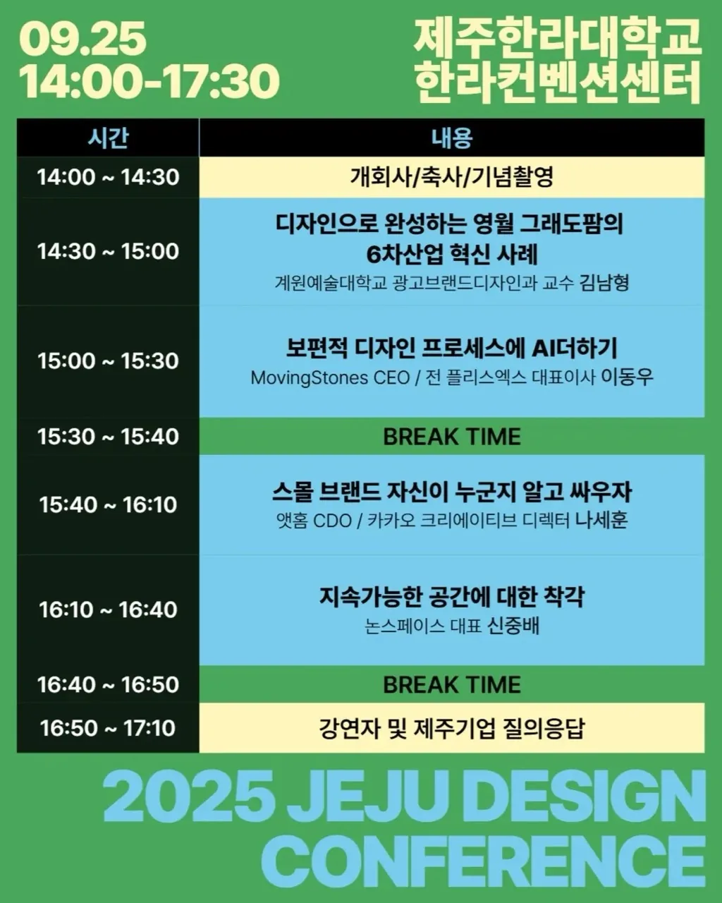 2025 제주 디자인 컨퍼런스 이미지 1