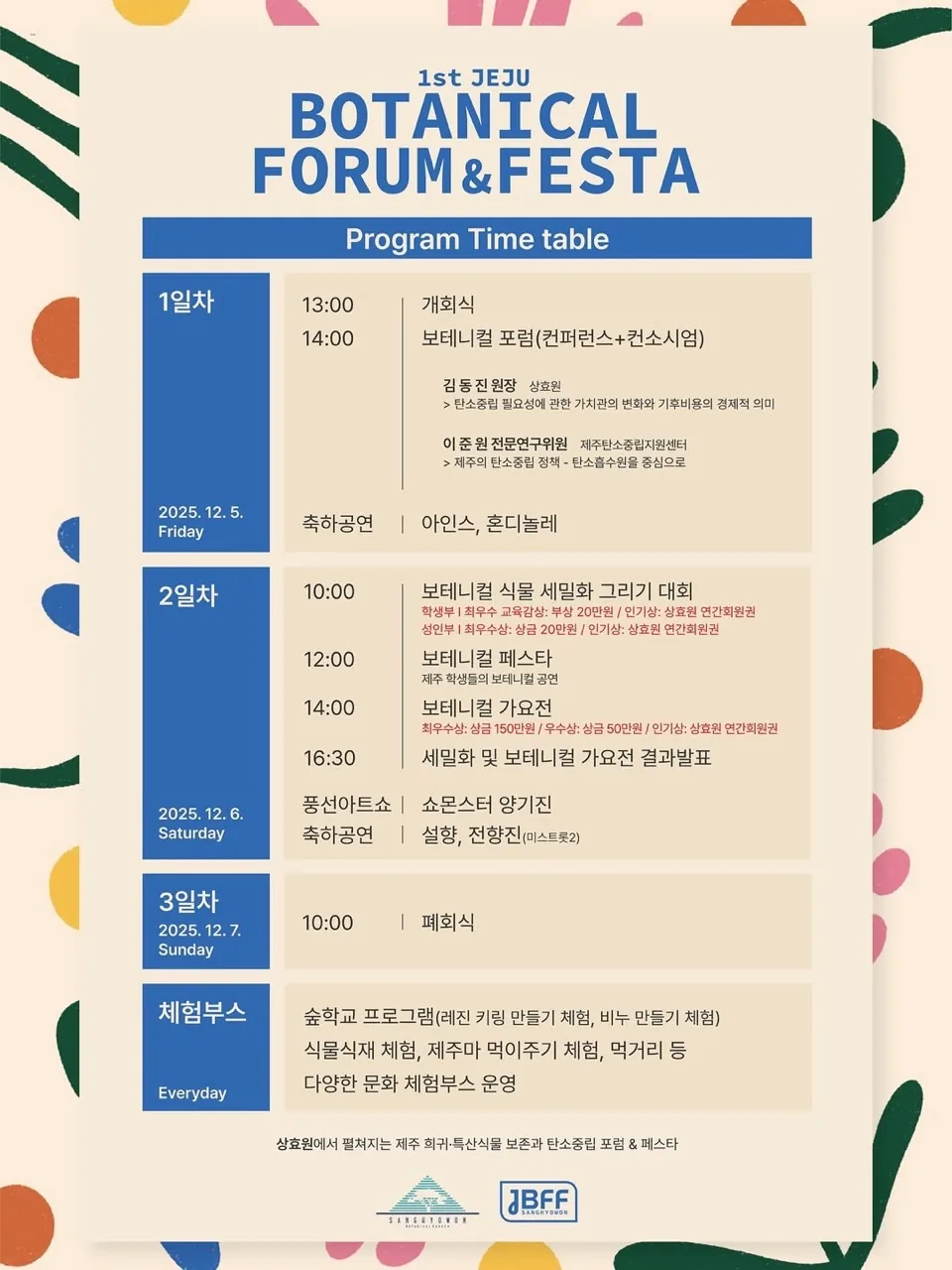 제1회 제주 보테니컬 포럼&페스타 JBFF 이미지 2