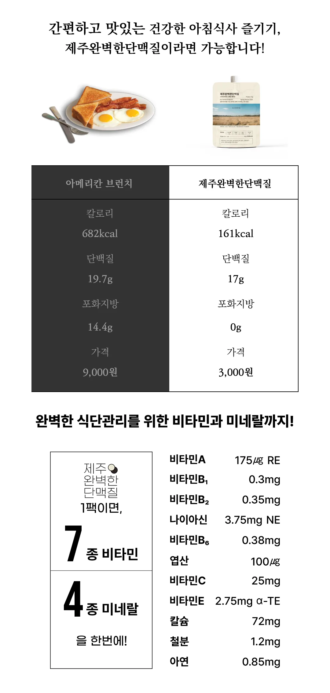 [한정판매]제주보리로 만든 고단백 식사대용 식단관리 쉐이크 제주완벽한단맥질(초코맛)
